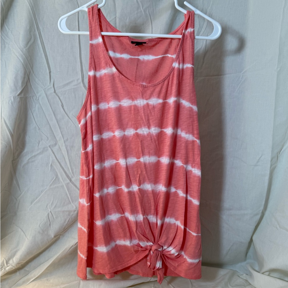Torrid Pink Sleeveless Tie Front Tank Top